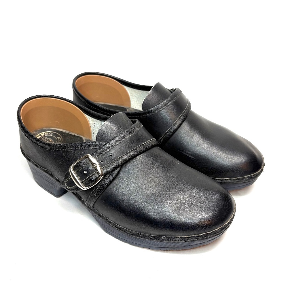 Uggelbo Toffeln Black Leather Clogs | 40 - Picture 10 of 11